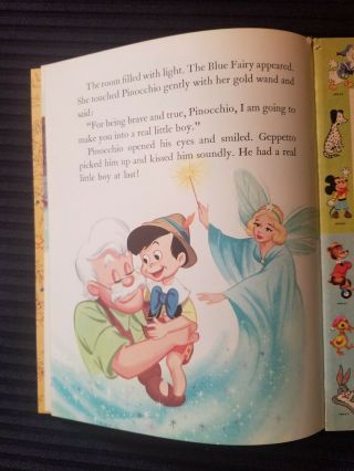 Vintage Little Golden Book Pinocchio and the Whale D101 1961 1st.  ed. 5
