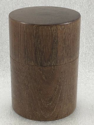 Z4 Japanese Natural Wood Grain Tea Caddy Container Tea Ceremony