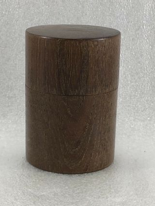Z4 Japanese Natural wood Grain Tea CADDY Container Tea Ceremony 2