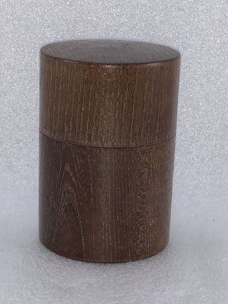 Z4 Japanese Natural wood Grain Tea CADDY Container Tea Ceremony 4