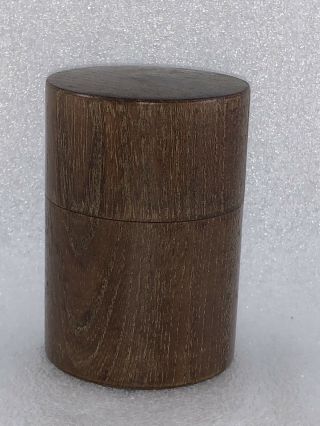 Z4 Japanese Natural wood Grain Tea CADDY Container Tea Ceremony 6
