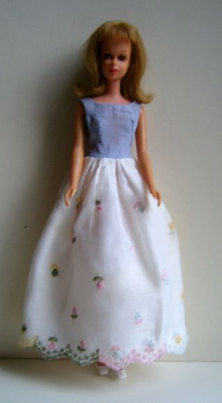 Vintage Barbie Cousin Francie & First Formal Dress 1260 1966 Exc