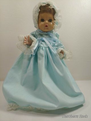 Vintage American Character 11.  5 " Tiny Tears Doll Green Rock A Bye Eyes