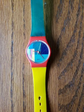 Vintage Swatch Watch 755 S603 Mcswatch Ladies Swiss Quartz 1986 Lr105