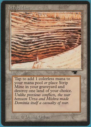 Strip Mine (d Tower) Antiquities Nm - M Land Uncommon Magic Card (32616) Abugames