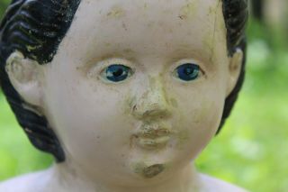 Antique Ludwig Grenier Papier Mache Shoulderhead Doll Head Girl Lady 5