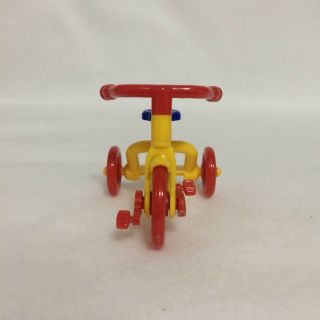 Vintage Renwal No 7 Tricycle Doll House Toy Red Yellow Blue Seat,  Wheel Barrow 4