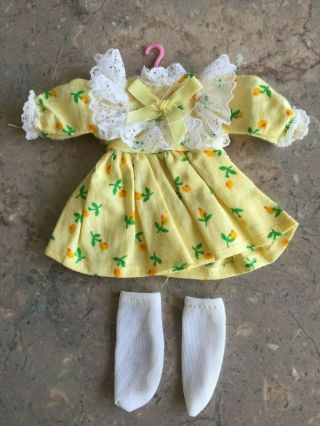 Vintage Vogue Skinny Ginny Doll Yellow Dress Outfit 4a