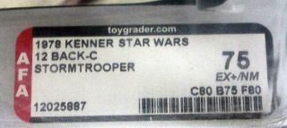 1978 Star Wars Vintage Kenner 12 Back - C Stormtrooper // AFA 75 EX,  /NM 3