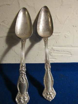 2 Vintage Wm Rogers And Son Clinton 1910 Silver Plate Citrus Spoon 6 "