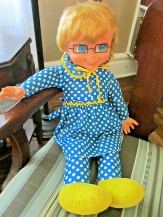 Vtg 1967 Mattel Mrs Beasley Family Affair Doll W/glasses No Talk