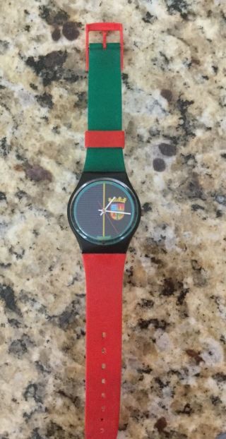 Swatch Pre - Owned Vintage 1986 Sir Swatch Gb111 Needs Battery