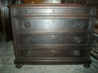 Antique Italian Marble Top 4 Drawer Dresser/chest
