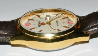 RARE Vintage Seiko 5 Automatic Day - Date Men ' s Wrist Watch 35mm Model 6309 - 5820 4