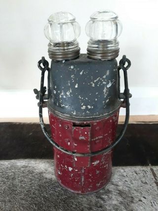 Vintage C.  Rask Ship ' s Lamp/Light Grimsby 4