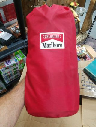 Vintage Marlboro Unlimited Adult Sleeping Bag Red Black With Sleeve Camping