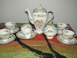 Eb Foley 1850 Teapot & Cups & Saucer Set Pat Bone China England