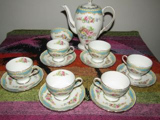 EB Foley 1850 Teapot & Cups & Saucer Set Pat Bone China England 3