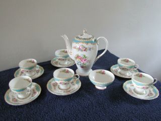 EB Foley 1850 Teapot & Cups & Saucer Set Pat Bone China England 4