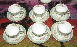 EB Foley 1850 Teapot & Cups & Saucer Set Pat Bone China England 5