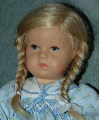Vintage Kathe Kruse Doll Cloth Body Blonde Braids 10 "