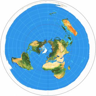Azimuthal Equidistant Projection Flat Earth Map Zetetic Geo Centric Usgs Naval