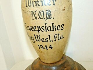 1944 Vintage KEY WEST,  Florida Sweepstakes 17.  5 