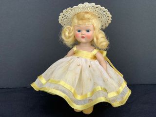 Vogue Blonde Ginny Doll Painted Lash Slw 1956 Tagged Formal Dress 6063