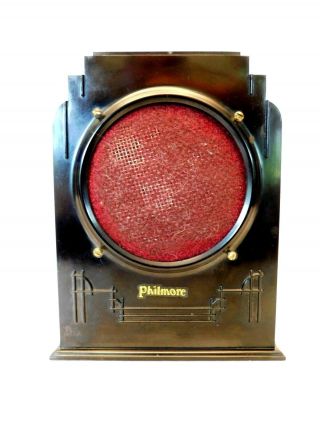 Vintage 1930s Old " Philmore " Art Deco Antique Vintage Bakelite Radio Speaker