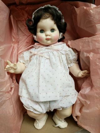 Vintage Madame Alexander Puddin Baby Doll 6935 Mama Crier 20 " Brown Hair Blue