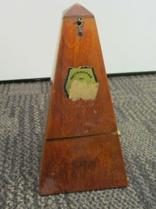 Vintage Wooden Paquet De Maelzel Metronome