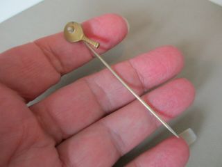 Antique Vintage English Victorian Table Tennis Ping Pong Gold Stick Pin Brooch