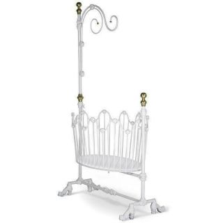 Corsican Dynasty Iron Cradle And Custom Bedding - Antique White