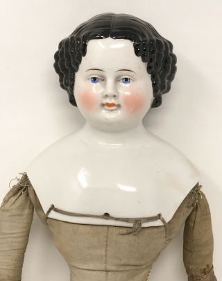 Antique Porcelain China Head Doll 24 " Scp
