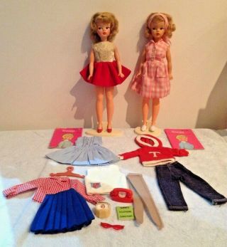 2x Vintage Tammy Ideal Doll,  Blond Hair With Extra Tammy Clothes 1960s
