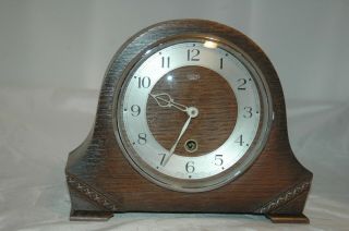 Antique/vintage Smiths Oak Case Mantle Clock.