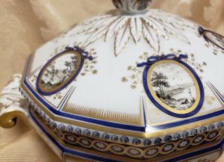 Antique Nymphenburg Porcelain Pearl or Kings Service Veggie Serving Covered Dish 11