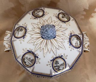 Antique Nymphenburg Porcelain Pearl or Kings Service Veggie Serving Covered Dish 3