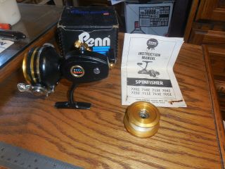 Vintage Penn 722z Spinning Reel Box & Papers