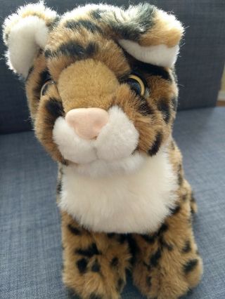 Vintage Dandee International Plush Rattle Purr Cat Tiger Toy Jungle Cub Baby