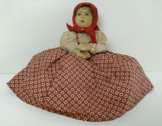 Vintage Russian Tea Cosy Doll Soviet Union Stockinette Face Ethnic Old Antique