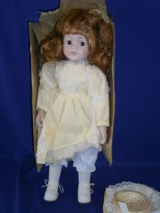 Vintage Easter Doll By The House Of Lloyd Porcelain 15inch W/stand