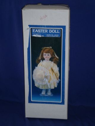 Vintage Easter Doll by The House of Lloyd Porcelain 15inch w/stand 3
