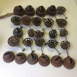 26 Antique No.  1 & 2 Compression Fit Oil Lantern Burners Cones Parts Diezt