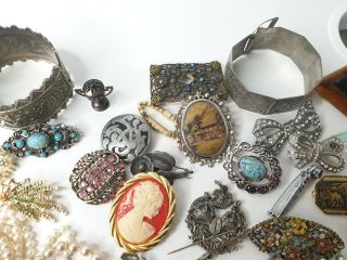 Antique or Vintage Mixed Costume Jewellery Jewelry Car Boot Bundle Harvest 4