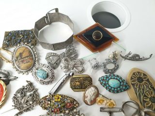 Antique or Vintage Mixed Costume Jewellery Jewelry Car Boot Bundle Harvest 5