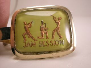 Jam Session Vintage Tie Bar Clip band jazz blues musician singer instrument 3