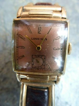 LONGINES Vintage Men ' s Case Wristwatch 10K Gold Filled Watch - 2