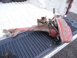 Vintage Antique Red Elgin Outboard Motor
