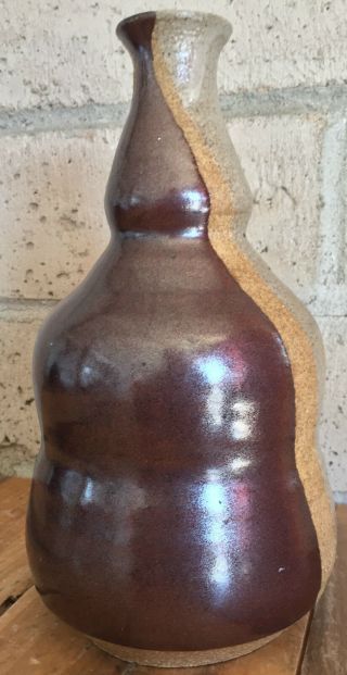 Vtg 60s 70s Ceramic Stoneware Art Pottery Vase Vessel Mid Century Modern Retro 2